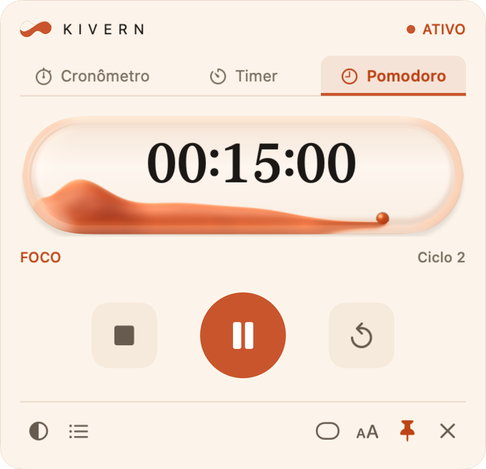 O tempo ganha fluidez.